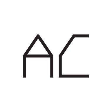 ac ilk harf vektör logo simgesi