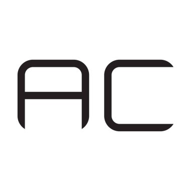 ac ilk harf vektör logo simgesi