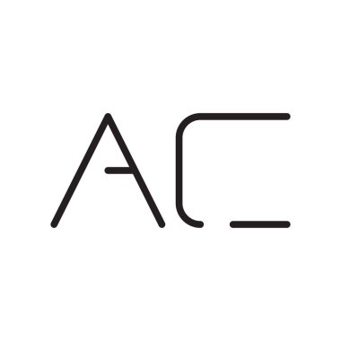 ac ilk harf vektör logo simgesi