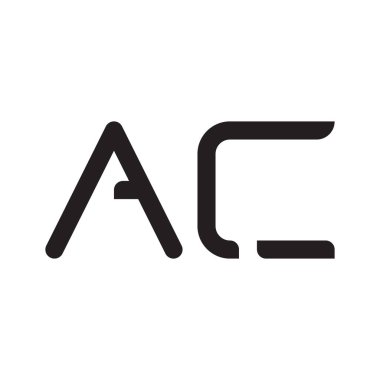 ac ilk harf vektör logo simgesi