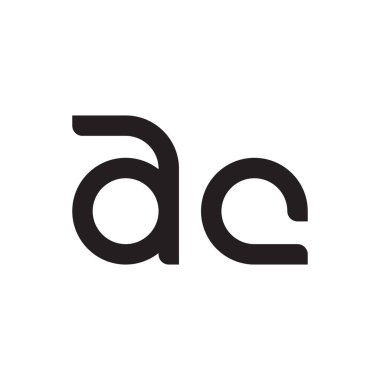 ac ilk harf vektör logo simgesi