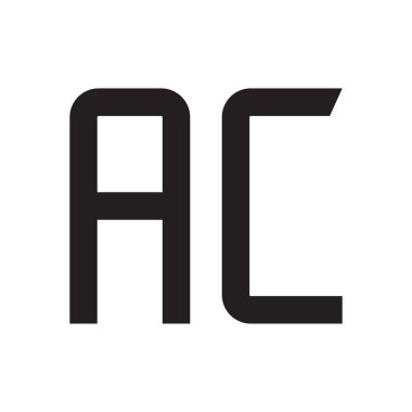 ac ilk harf vektör logo simgesi