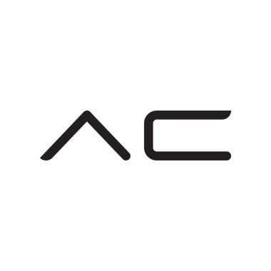 ac ilk harf vektör logo simgesi