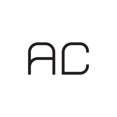 ac ilk harf vektör logo simgesi