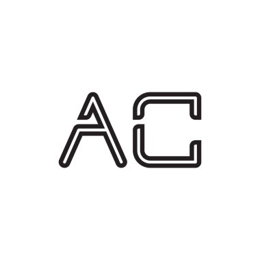 ac ilk harf vektör logo simgesi