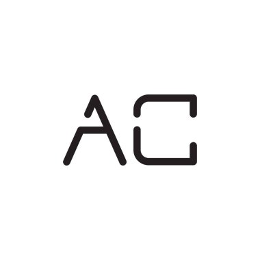 ac ilk harf vektör logo simgesi