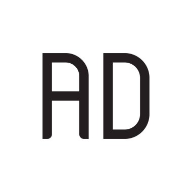 ad ilk harf vektör logo simgesi