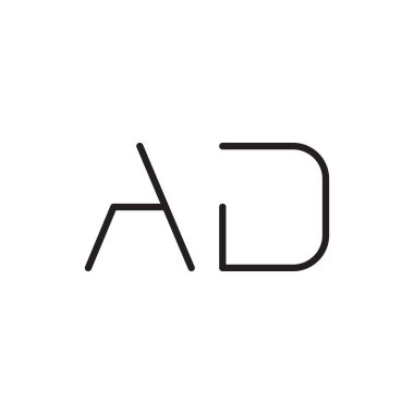 ad ilk harf vektör logo simgesi
