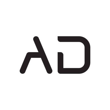 ad ilk harf vektör logo simgesi