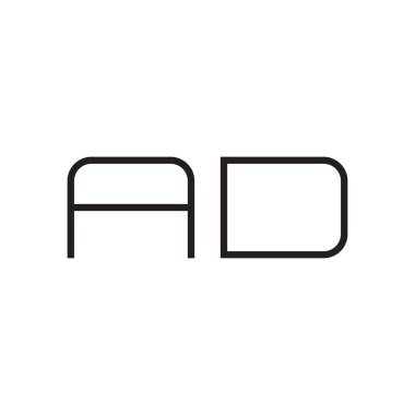 ad ilk harf vektör logo simgesi
