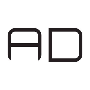 ad ilk harf vektör logo simgesi