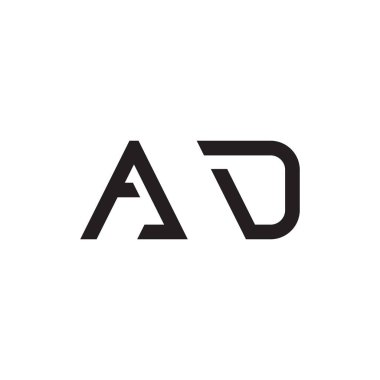 ad ilk harf vektör logo simgesi