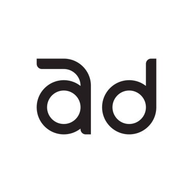 ad ilk harf vektör logo simgesi