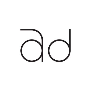 ad ilk harf vektör logo simgesi