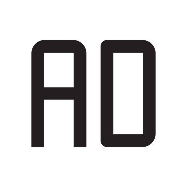 ad ilk harf vektör logo simgesi