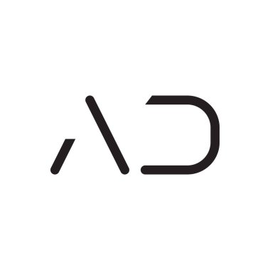 ad ilk harf vektör logo simgesi