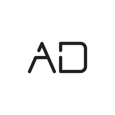 ad ilk harf vektör logo simgesi