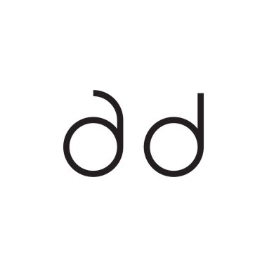 ad ilk harf vektör logo simgesi