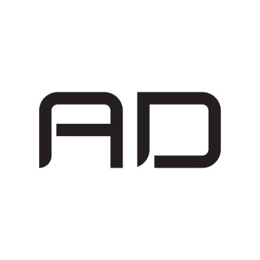 ad ilk harf vektör logo simgesi