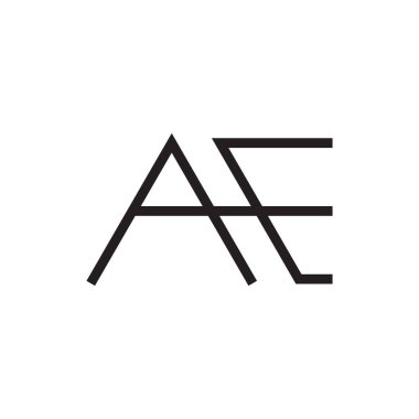 ae ilk harf vektör logo simgesi