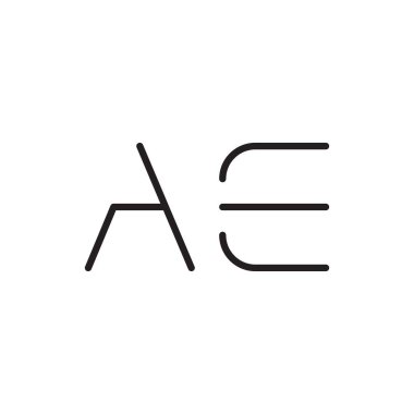 ae ilk harf vektör logo simgesi