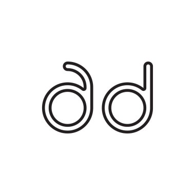 ad ilk harf vektör logo simgesi