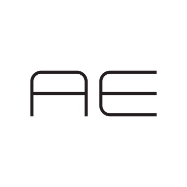 ae ilk harf vektör logo simgesi