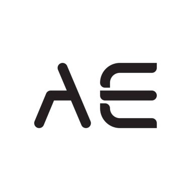 ae ilk harf vektör logo simgesi