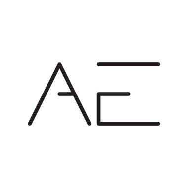 ae ilk harf vektör logo simgesi