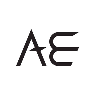 ae ilk harf vektör logo simgesi