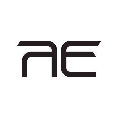 ae ilk harf vektör logo simgesi