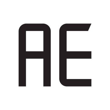 ae ilk harf vektör logo simgesi