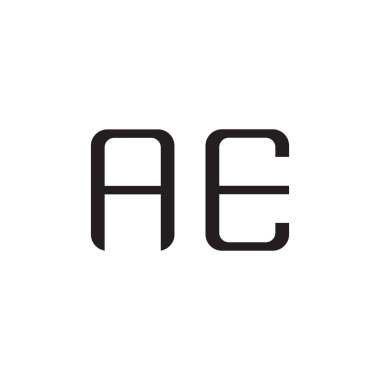 ae ilk harf vektör logo simgesi