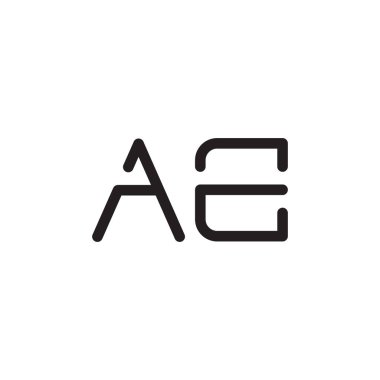 ae ilk harf vektör logo simgesi
