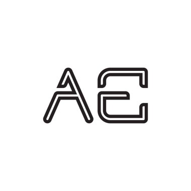 ae ilk harf vektör logo simgesi
