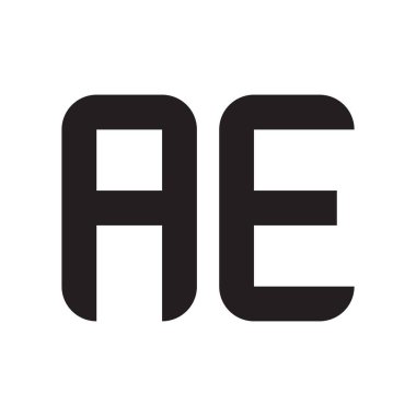 ae ilk harf vektör logo simgesi