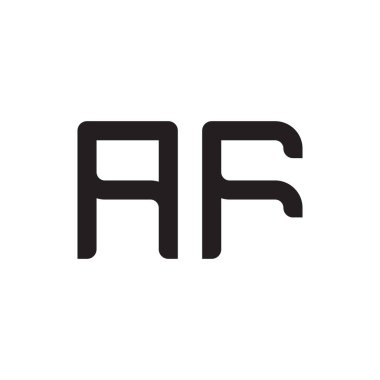 af ilk harf vektör logo simgesi