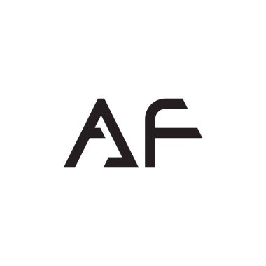 af ilk harf vektör logo simgesi