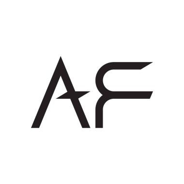 af ilk harf vektör logo simgesi