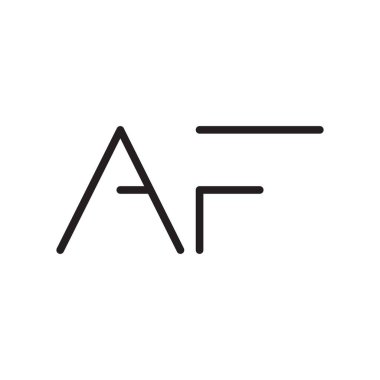 af ilk harf vektör logo simgesi
