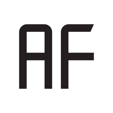 af ilk harf vektör logo simgesi