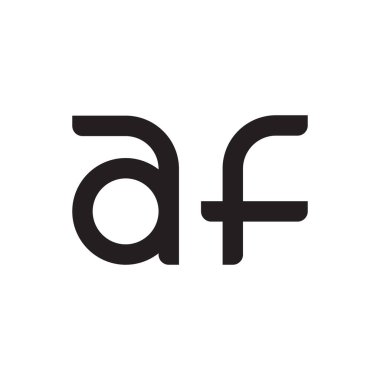 af ilk harf vektör logo simgesi
