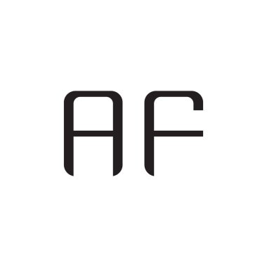 af ilk harf vektör logo simgesi