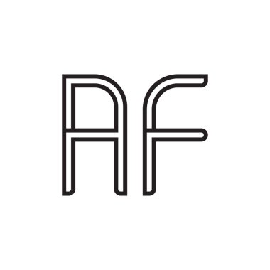 af ilk harf vektör logo simgesi