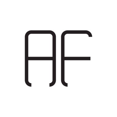 af ilk harf vektör logo simgesi