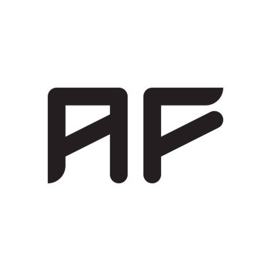 af ilk harf vektör logo simgesi