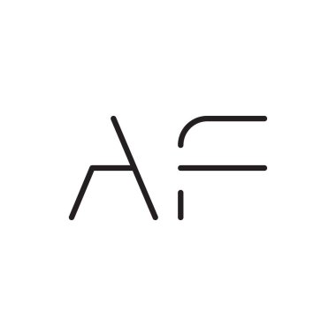 af ilk harf vektör logo simgesi