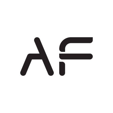 af ilk harf vektör logo simgesi