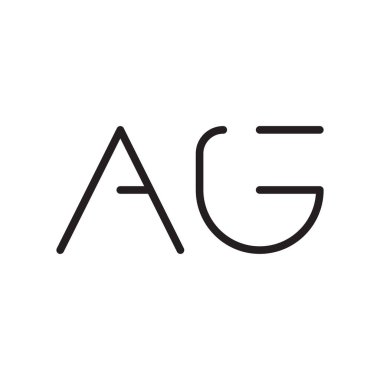 ag ilk harf vektör logo simgesi