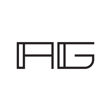 ag ilk harf vektör logo simgesi